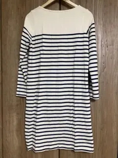 無印良品　長袖ワンピース　ボーダー