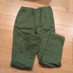 【ほぼ未使用】暖パン 長ズボン オリーブグリーン ゴムウエストパンツ ユニクロ