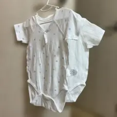 コットン星柄短袖ボディスーツ