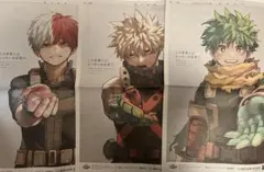 僕のヒーローアカデミア A2サイズ額装済 新聞広告 爆豪勝己/緑谷出久 