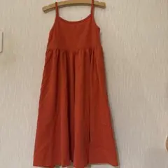 LSP ノースリーブ ワンピース 140cm オレンジ