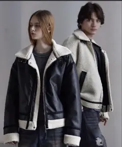 リバーシブルフェイクムートンジャケット