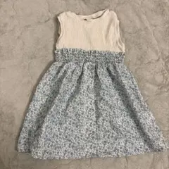 アプレレクール　ノースリーブ花柄ワンピース 80