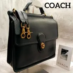 希少✨ オールドコーチ 2way ショルダーバッグ レザー 9927 ブラック