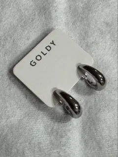 GOLDY ゴールディ メタル クレッセント シェイプ イヤリング シルバー