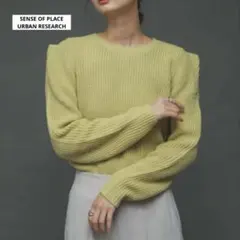 クルーネックショルダータックセーター　センスオブプレイスバイアーバンリサーチ