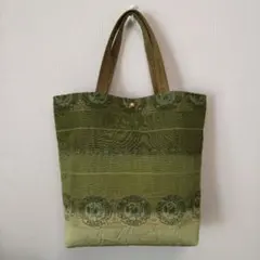 B598【帯リメイク】トートバッグ　裏地付き