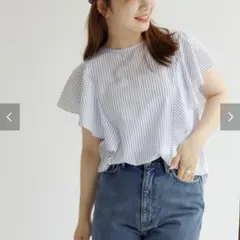 【relume】コットンボイルラッフルブラウスのサムネイル