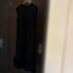 Donoban ブラック ノースリーブ ロングワンピース F
