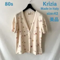 美品 80s MISS DEANNA Krizia コットン カーディガン 42のサムネイル