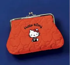 リンネル 2026年3月号増刊号　ハローキティ刺繍入りがま口ポーチ