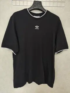 【希少】アディダスオリジナルス センターロゴ トレフォイル刺繍 Tシャツ L