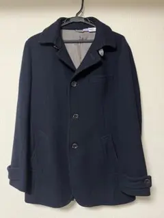 COMME CA MEN (コムサ・メン) ウールピーコート ネイビー M