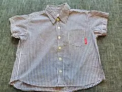 FELISSIMO 半袖シャツ ギンガムチェック トップス 90