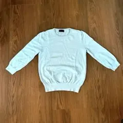 ウール100% ライトブルー セーター Sサイズ