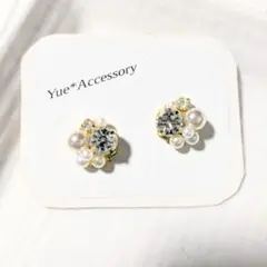 S-248　ハンドメイド☆ビジューピアス／イヤリング
