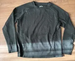 ワークマン　ダークグリーン リブ編み ニット Mサイズ