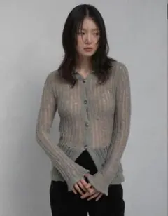 OHOTORO Feather Damage Cardigan charcoal - メルカリ