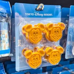 ミッキーワッフル型抜きクリップ　4個セット