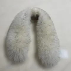 未使用級　サガファー　ブルーフォックス　大判ティペット　ホワイト SAGA FOX / サガフォックス ◇ファーティペット/毛皮/ブルー