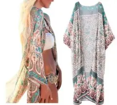 激可愛い～！✨高身長の方用・大きいサイズもOK ✨エスニック花柄✨マキシ丈ガウン