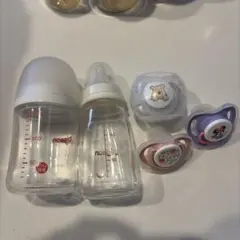 ピジョン　哺乳瓶 120ml 160ml 2本 おしゃぶり3個セット