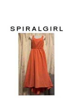 SPIRALGIRL オレンジ ノースリーブ ロングワンピース