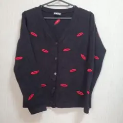 ANAP リップ刺繍 長袖カーディガンのサムネイル