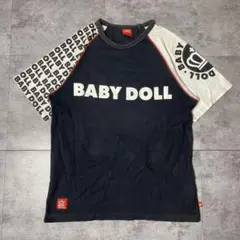 BABYDOLL ラグランTシャツ プリントデザイン ロゴパッチ Mサイズのサムネイル