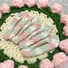 かぎ編み　ヘアピン　ハンドメイド