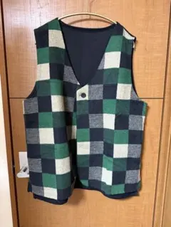 新品未使用 アンティカ チェック柄 ベスト
