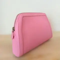 agnes b. 牛革 レザーポーチ ピンク 化粧ポーチ クラッチバッグ
