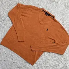 【161】US POLO ASSN. ニット セーター　長袖　オレンジ
