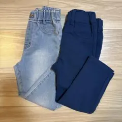 ストレッチデニムパンツ&ブルーパンツ100cm