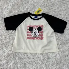 新品未使用　しまむら　ミッキーTシャツ ラグラン　140