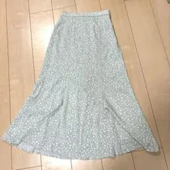GU ジーユー フラワープリントマーメイドロングスカート Sサイズ
