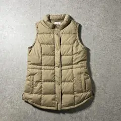 SIMPLE LIFE ダウンベストレディース11号 ベージュ 防寒古着426