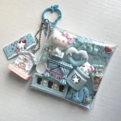 セール品★ガチャ詰めポーチ★ねこちゃん サマーブルー