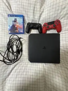 PlayStation 4slim 本体 コントローラー2個 カセット付き
