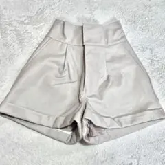 GRL レザーショートパンツ アイボリー