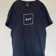HUF ブラック ロゴ Tシャツ 半袖　黒