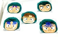 忍たま乱太郎フェイスポーチ忍術学園6年生 小平太　長次　仙蔵　留三郎　伊作　5点