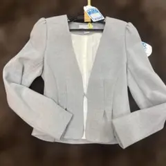 グレー ノーカラージャケット US 2