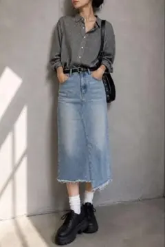 Emsexcite デニム ロングスカートのサムネイル