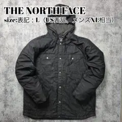 ザ・ノースフェイス 中綿フード付シャツジャケット 黒 XL相当