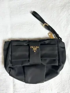 PRADA ブラック ドローストリングバッグ 巾着バッグ - メルカリ