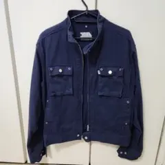 寅壱　ネイビー ジッパー付きジャケット