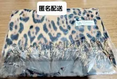 ヒョウ柄 マフラー フリンジ付き