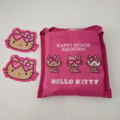 日焼けキティ　ハローキティ トートバッグ　エコバッグ　ピンク　沖縄限定