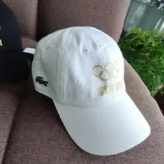 【未使用タグ付き】LACOSTE 東京 1964五輪コラボ 公式キャップ 白のサムネイル